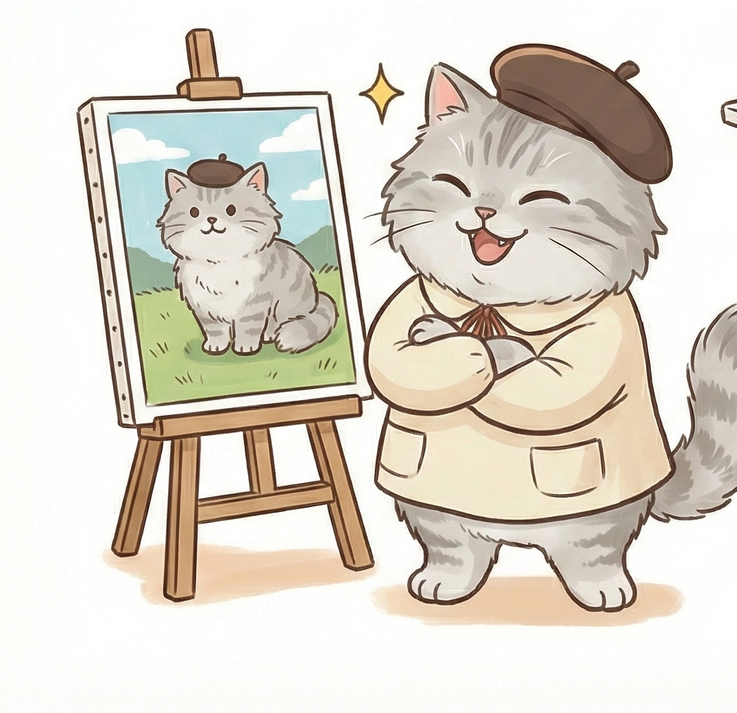 完成を喜ぶあられちゃん