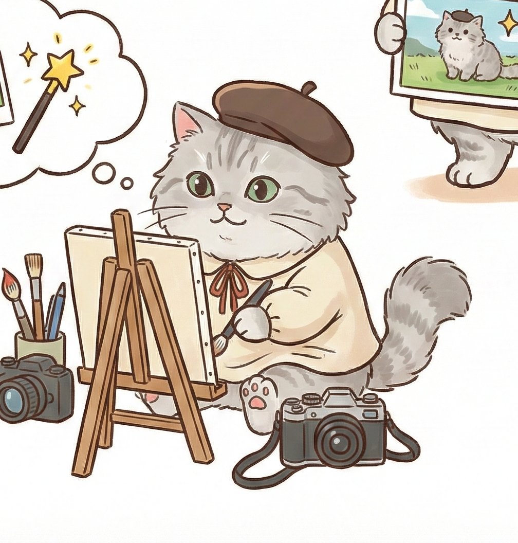 作業中のあられちゃん