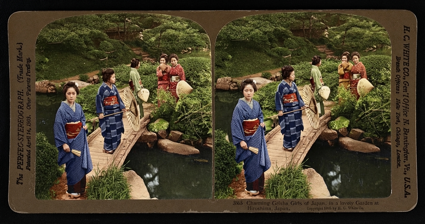 カラー化後: 広島の芸者