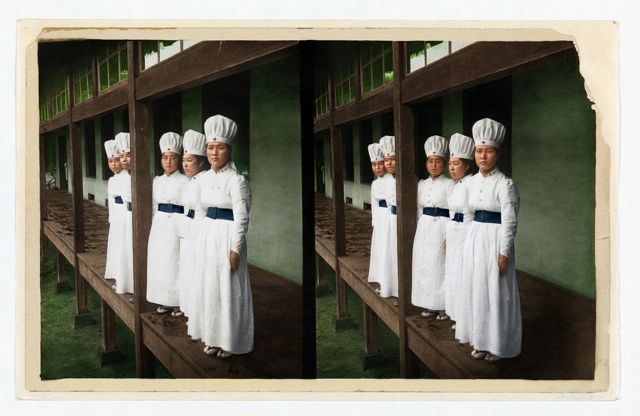 カラー化後: 日本の看護師たち